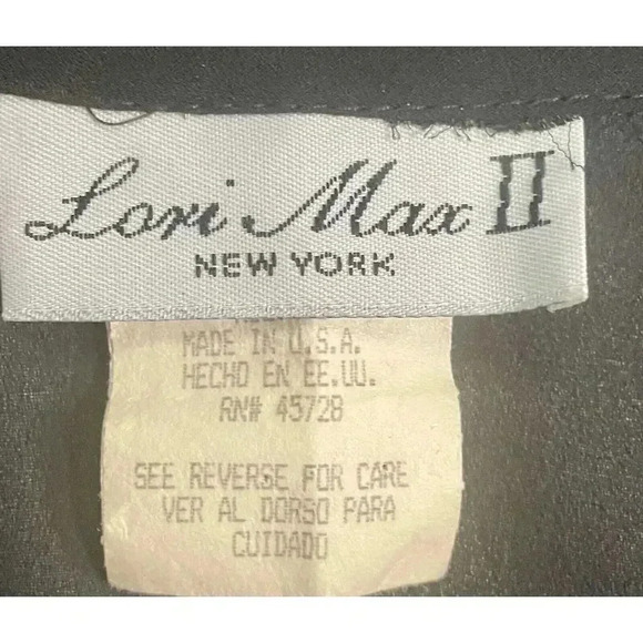 Lori Max II Sheer Jacket Womens Size‎ 12 Black With Black & Burgundy Sequins - Picture 4 of 6